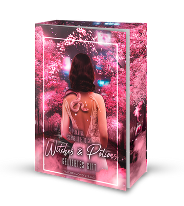 Das Cover zeigt die Rückenansicht einer dunkelhaarigen Frau in einem rückenfreien rosafabenen Kleid vor einer Allee mit rosafarbenen Blütenblättern.